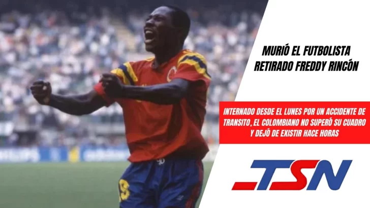 Falleció el futbolista retirado de Colombia Freddy Rincón