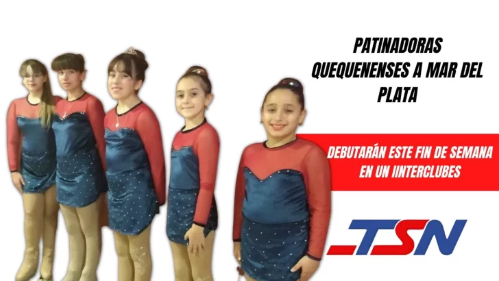 Cinco patinadoras quequenenses a torneo interclubes de Mar del Plata