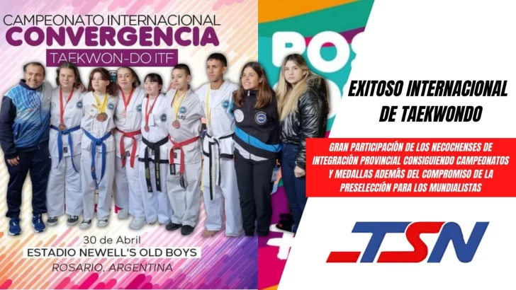 Exitoso torneo internacional de taekwondo para necochenses