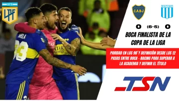 Boca es finalista al vencer a Racing por penales en la Copa de la Liga