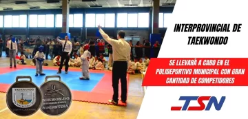 Torneo de taekwondo en el polideportivo municipal