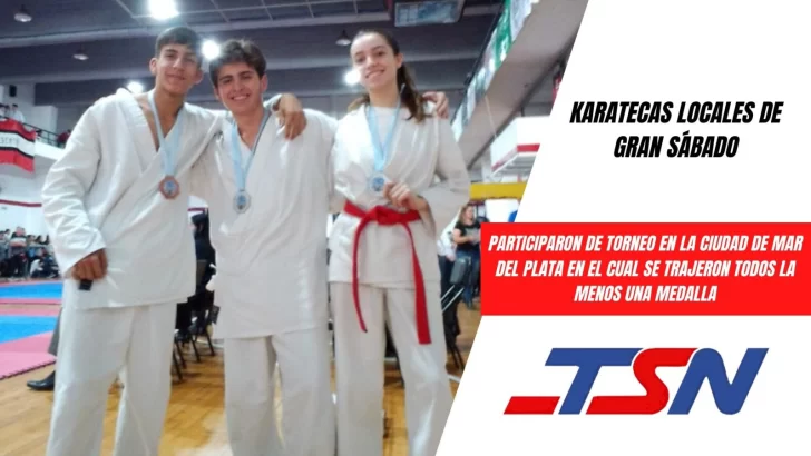 Medallas para karatecas locales en Mar del Plata