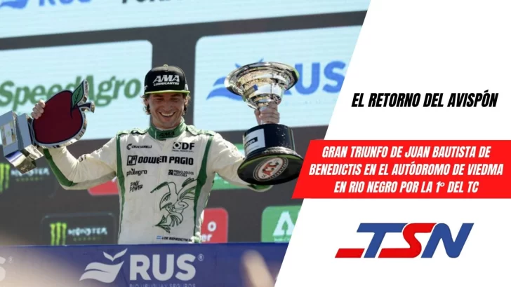 Gran victoria de Juan Bautista De Benedictis en el autódromo de Viedma