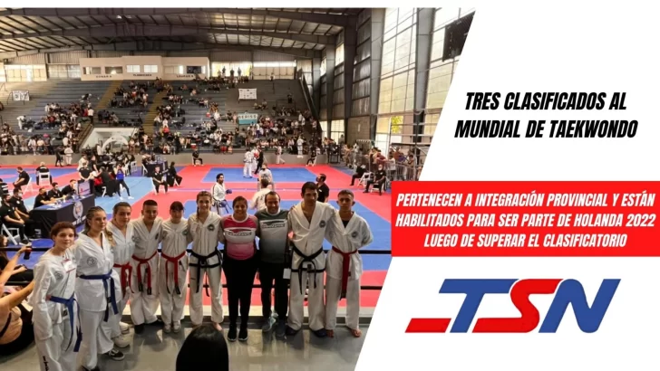 Tres necochenses habilitados al mundial de taekwondo de Holanda 2022