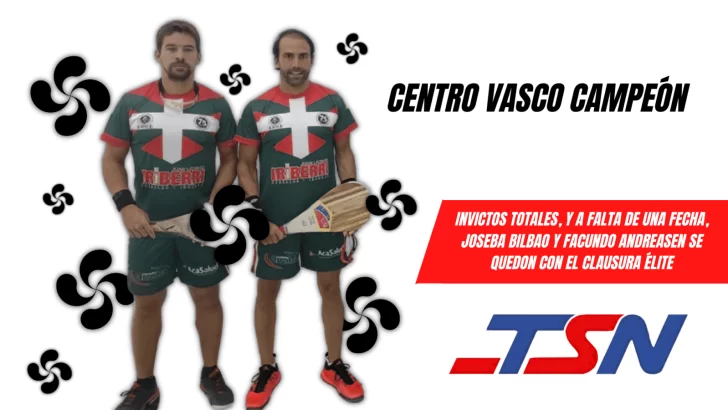 Invictos y a falta de una fecha, Centro Vasco es campeón Élite