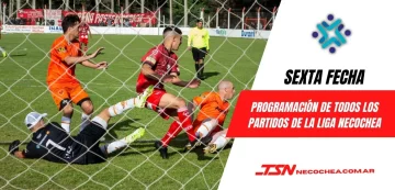 Liga Necochea de Fútbol: programación de la sexta fecha