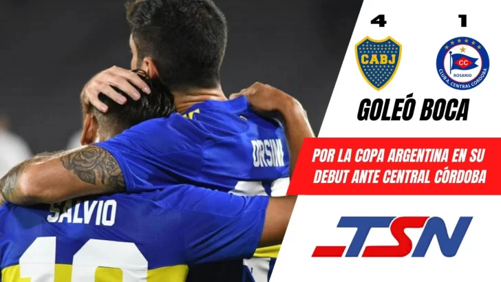 Debut goleador 4 a 1 de Boca ante Central Córdoba por la Copa Argentina