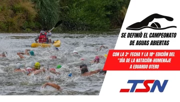 Iñaki Cajaravilla y Evelina Fernández los campeones del aguas abiertas