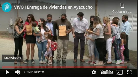 Vivo: Axel Kicillof encabeza entregas de viviendas en Ayacucho