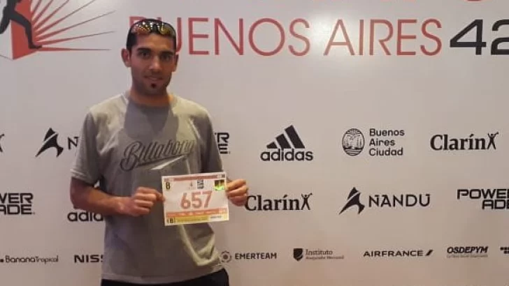 Federico Santibáñez logró la 2da mejor marca de Necochea para la maratón