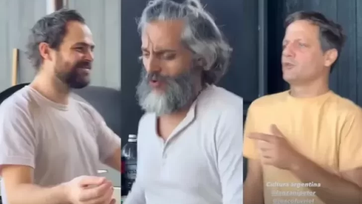 El video viral de Peter Lanzani, Rodrigo de la Serna y Joaquín Furriel: “Cultura Argentina”