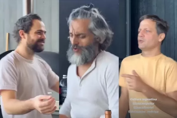 El video viral de Peter Lanzani, Rodrigo de la Serna y Joaquín Furriel: “Cultura Argentina”