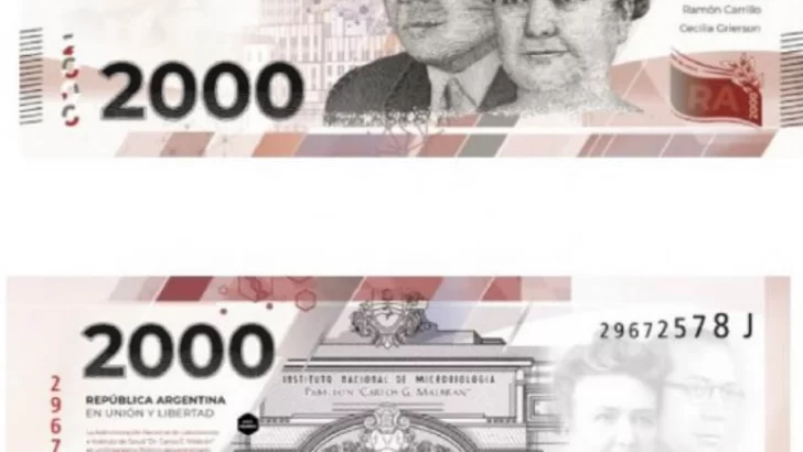 El Banco Central ya tiene en su poder los billetes de $2.000 y define su salida