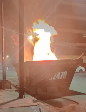 Se incendió un contenedor