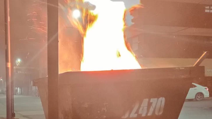 Se incendió un contenedor