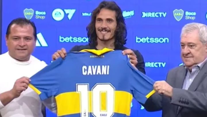 Cavani fue presentado en Boca: “No hay club como este para dar los últimos pasos de mi carrera”