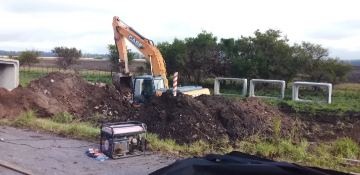 Ya están trabajando sobre la ruta 55