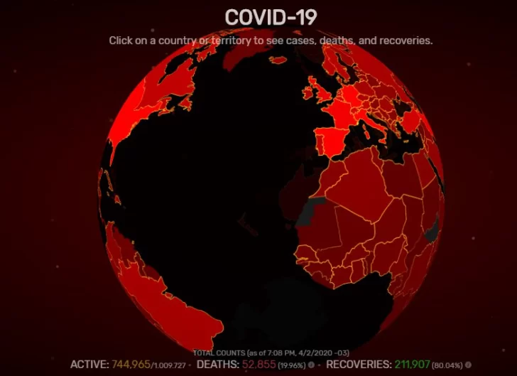 Ya hay más de un millón de infectados de coronavirus en el mundo y más de 50 mil muertos