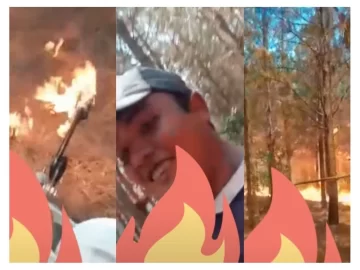 “Miren el desastre que hago”: buscan a un hombre que se filmó incendiando un bosque de Corrientes con un lanzallamas