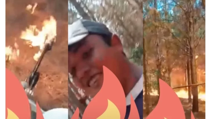 “Miren el desastre que hago”: buscan a un hombre que se filmó incendiando un bosque de Corrientes con un lanzallamas