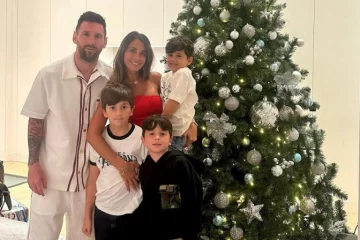 Así festejó la Navidad Messi y su familia