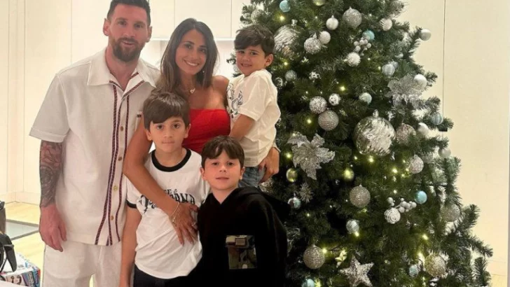 Así festejó la Navidad Messi y su familia