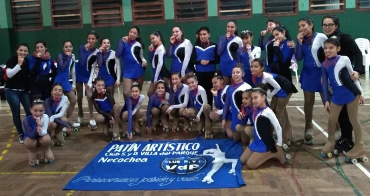 Las patinadoras locales se lucieron en Otamendi