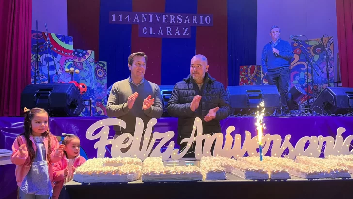 Con Rojas, celebraron los 114 años de Claraz