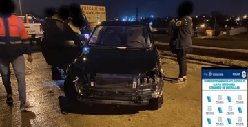 Triple choque en el puente Dardo Rocha. Una persona fue trasladada al hospital