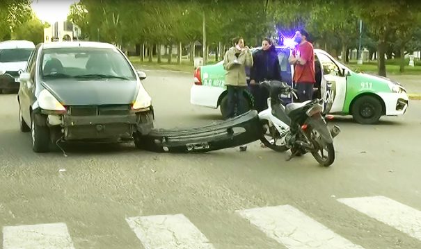Motociclista herido en accidente en Avenida 59 y 56