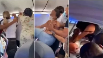 Video: dos mujeres a las piñas por un asiento en un avión