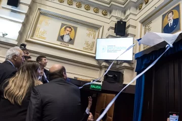 Entronizaron la figura del ex presidente Alfonsín en la Cámara de Diputados bonaerense