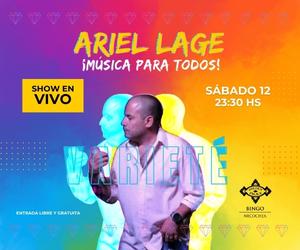 Ariel Lage llega este sábado al Bingo Golden Place