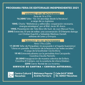 Se viene la Feria de Editoriales Independientes  “Rema que Rema”