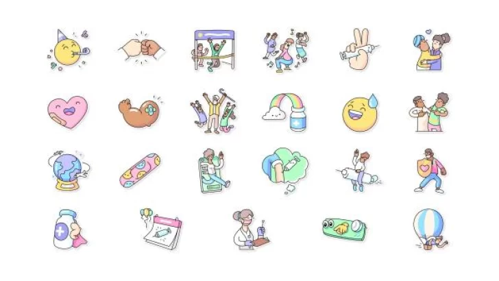WhatsApp incorpora varios “stikers” para expresar sentimientos sobre vacunas