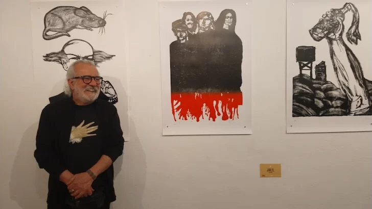 El artista Osvaldo Jalil, referente del grabado en el país, visitó el Centro Cultural