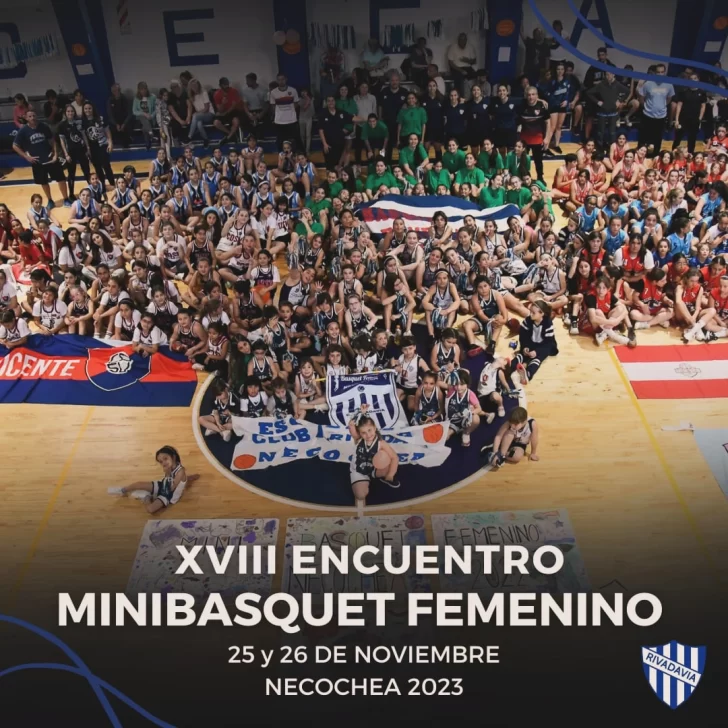 Todo preparado para la fiesta del Minibásquet femenino con el XVIII Encuentro de Rivadavia