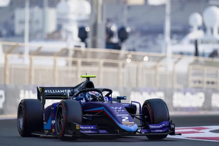 Fórmula 2: El argentino Franco Colapinto concreto su debut en Abu Dhabi