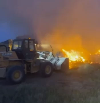 Fuego en Quequén