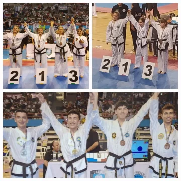 Cuatro campeones tuvo la Academia de Carlos Correa en el Sudamericano de taekwondo ITF