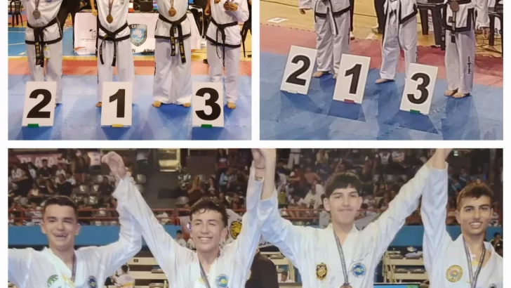 Cuatro campeones tuvo la Academia de Carlos Correa en el Sudamericano de taekwondo ITF