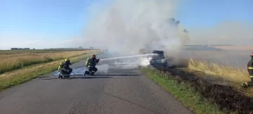 Se incendió un auto en ruta 86