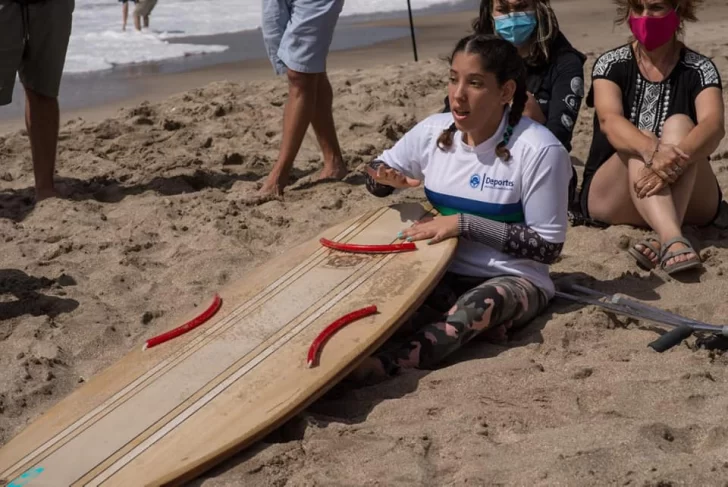 Este sábado habrá una clínica de surf adaptado junto a la multicampeona Georgina Melatini