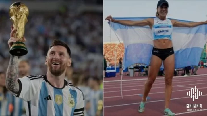 Olimpia de Oro compartido para Lio Messi y Belén Casetta en la 70ª Fiesta del Deporte