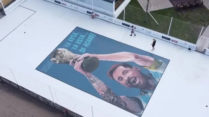 Se inaugurará un espectacular mural de Messi en el balneario del fútbol de Mar del Plata