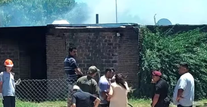 Se incendió una casa en el Parque