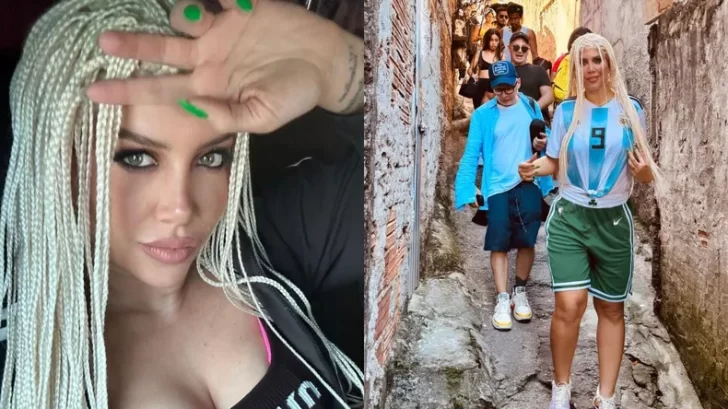 Wanda Nara grabó su nuevo videoclip en una favela