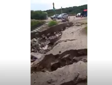 Se produjo un derrumbe en la zona de Sotavento