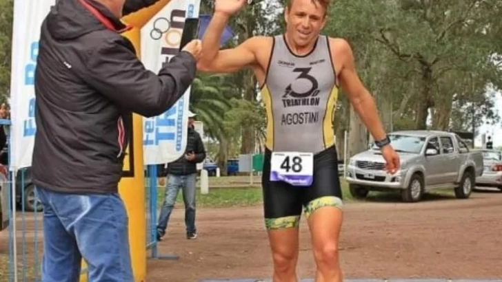 Maximiliano Agostini, una vez más campeón provincial de triatlón