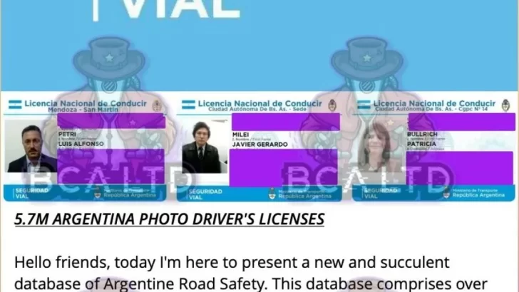 Robaron los datos de todas las licencias de conducir del país